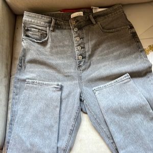 LOFT Skinny High Rise Curvy Grey Denim Jeans